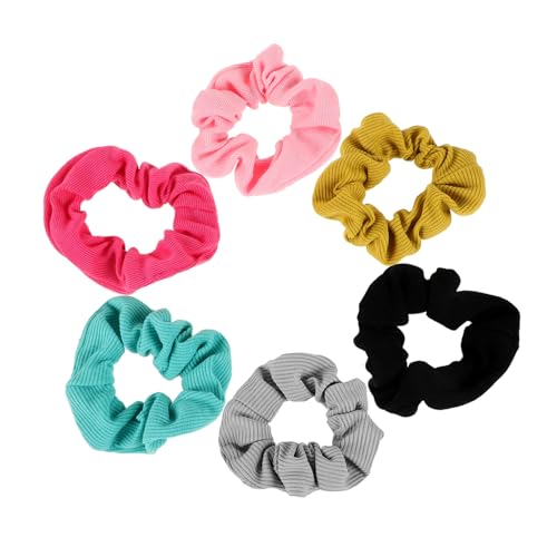 FOMIYES 6st Haarring Knuspriger Pferdeschwanzhalter Haargummis Haargummis Scrunchies Haarseile Baby Mädchen Verbeugt Sich Satin-haargummis Neugeboren Kopfbedeckung Stoff Wild von FOMIYES