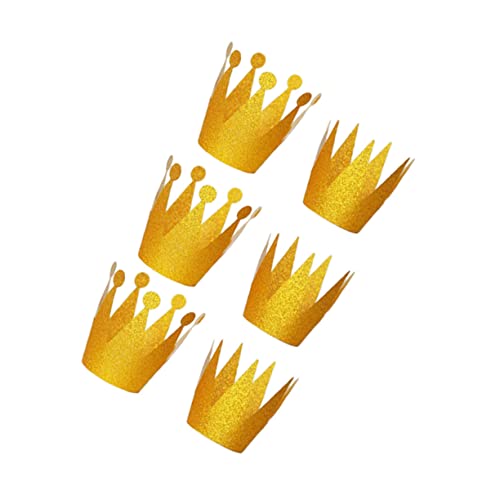FOMIYES 6-teiliges Kronenhut-set Geburtstagskronenkappe 5 M Langes Goldenes Seil Stilvoller Partyhut für Frauen Männer Jungen und Mädchen von FOMIYES