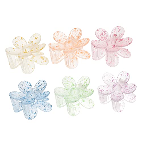 FOMIYES 6stücke Blumen Haarklammer Haarspange Aus Kunststoff Mit Blumenmuster Haarklammern Für Verschiedene Haararten Blumen Haarspangen Für Frauen Und Mädchen von FOMIYES