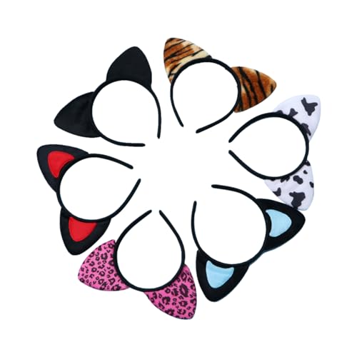 FOMIYES 6stücke Katzenohren Stirnband Cartoon Kopfschmuck Haar Accessoires Für Kostümpartys Junge Mädchen Mädchen Erwachsene Gemischte Farben von FOMIYES