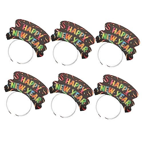 FOMIYES Dekoratives Stirnband-set „frohes Neues Jahr“ 6 Haarschmuck Im Frühlingsfest-stil Fotoautomaten-requisiten von FOMIYES
