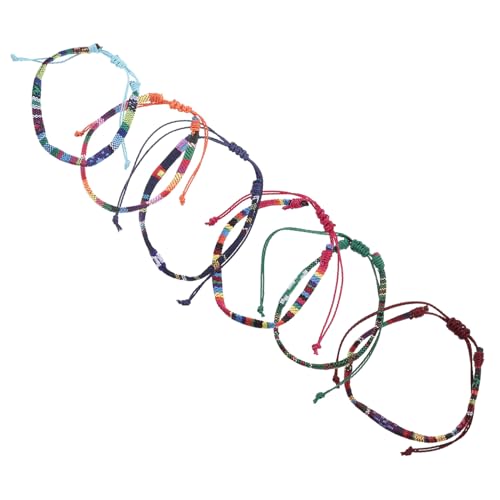 FOMIYES 6stücke Geflochtene Armbänder Strand Hand Kette Armband String Armbänder Für Frauen Verstellbar Ethno Stil Sommer von FOMIYES