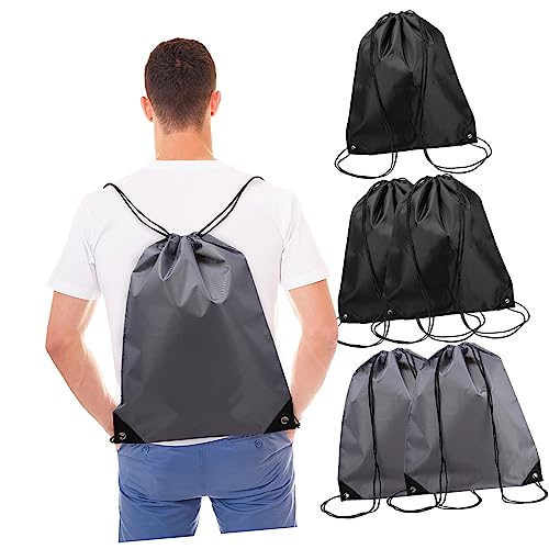 FOMIYES 6stücke Kordelzug Rucksack Aus Polyester Mit Wasserabweisender Oberfläche Großer Kapazität Für Sport Reisen Schule Und Alltaggebrauch Beutel Mit Zugschnur Für Wasserflaschen Handtü von FOMIYES
