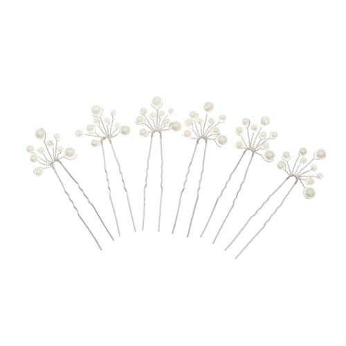 FOMIYES 6stücke Perlen Haarnadeln U-förmig Braut Haarspangen Hochwertige Haaraccessoires Für Hochzeiten Partys Und Besondere Anlässe Langlebige Und Stilvolle Haarnadeln Für Frauen von FOMIYES