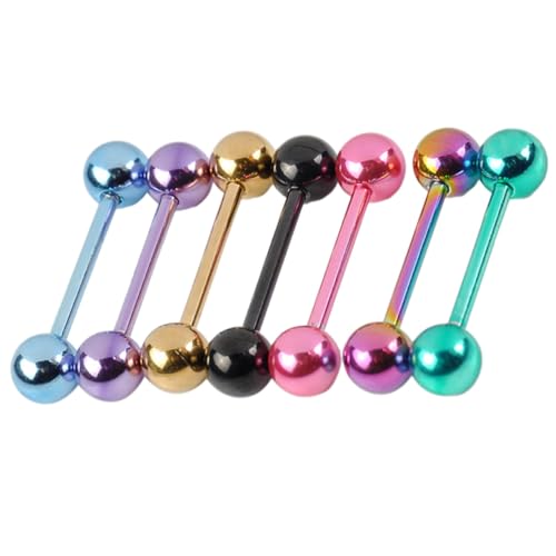 FOMIYES 7 Stück Teiliges Zungenpiercing aus Rostfreiem Gerade Stäbe mit Doppelseitiger Dumbbell Form Langlebig Rostfrei für Frauen und Männer Modischer Körperschmuck für Alltag und FOMIYES 7 Stück Teiliges Zungenpiercing aus Rostfreiem Gerade Stäbe mit Doppelseitiger Dumbbell Form Langlebig Rostfrei für Frauen und Männer Modischer Körperschmuck für Alltag und von FOMIYES