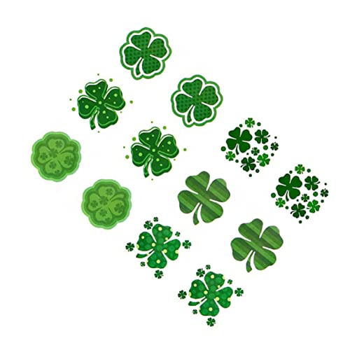 FOMIYES 72st Kleeblattaufkleber Mit Vier Blättern St. Paddys-zubehör St. Paddys-aufkleber Irischer Partyaufkleber Patricks-day-tattoos Paddys Zubehör Pvc Selbstklebend Etikett Körper Kind von FOMIYES