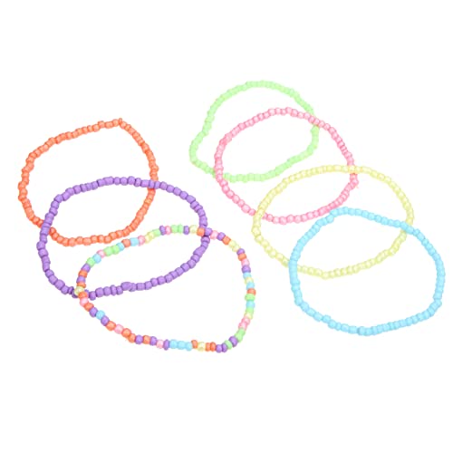 FOMIYES 7Stücke Teiliges Kinderperlenarmbänder für Stapelarmbänder für Strand Urlaub Partys Langlebige Bruchsichere Perlenarmbänder von FOMIYES
