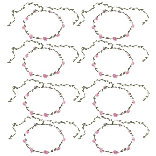 FOMIYES 8 Blumenkronen für Frauen: Blumenkranz-Stirnband zur Hochzeit für Bräute – Romantischer und eleganter Blumenkranz-Kopfschmuck für Strandhochzeiten und Fotoshootings von FOMIYES
