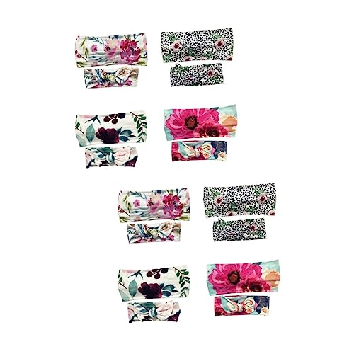 FOMIYES 8 Paare Stirnband Mit Eltern-kind-print Geknotete Stirnbänder Für Mädchen Mama Und Stirnbänder Haargummis Für Frauen Haarseil Goldsamt-material Fräulein Das Kreuz von FOMIYES