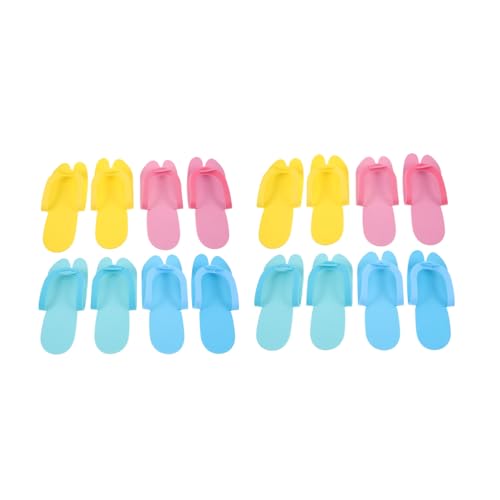 FOMIYES 8 Paare Einweg EVA Flip flops Bunte Rutschfeste Hausschuhe für Damen Spa Hotel Beauty Salon Duschen Reise Komfortable Elastische Weiche Slipper für Zuhause und Gäste von FOMIYES