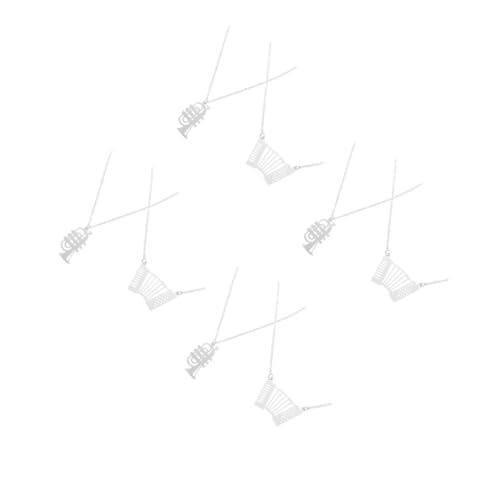 FOMIYES 8 Stck. Musikliebhaber Halskette mit Robusten Metallanhängern Handharmonika und Waldhorn Punk Schmuck für Mädchen Vielseitig Kombinierbar Langlebig und Detailreich von FOMIYES