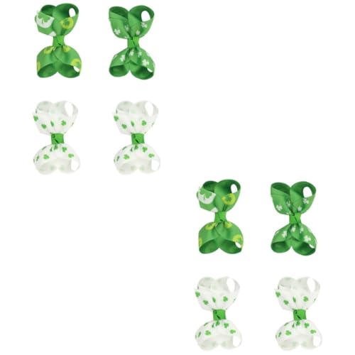 FOMIYES 8 Stk Baby-stirnband-bögen Babyschleifen Haarschmuck Für Babymädchen St Patricks Day Haarschmuck Kinder Klee Haarnadel Haarschmuck Für Kinder Klee Haarspangen Knopf von FOMIYES