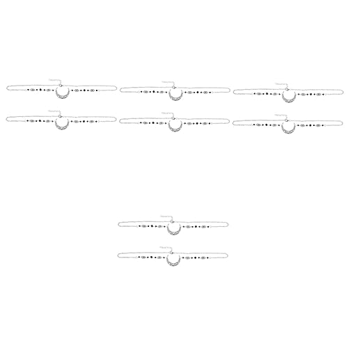 FOMIYES 8 Stk Mondkopfkette Boho-dekorationen Haarkette Anhänger Stirnkette Diamantkopfkette Brautaccessoires Diademe Für Mädchen Damen Stirnbänder Retro- Brauthaar Kristall von FOMIYES