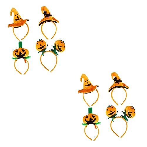 FOMIYES 8 Stk Halloween-stirnband Kürbis Hut Stirnband Halloween-hüte Für Frauen Kürbis Kopfschmuck Kürbis Hexenhut Haarband Halloween-accessoires Kürbis Kostüm Geschenk Stoff Teufel Kind von FOMIYES