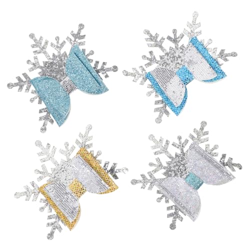 FOMIYES 8 Stk Weihnachtshaarnadeln Urlaubsparty Haarschmuck Haarspangen für Weihnachtsfeiern ziehschleifenband seidenbänder partyspieße Bowknot-Haarspange für Kinder Weihnachts-Haarspangen von FOMIYES