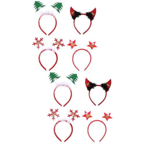 FOMIYES 8 Stk Weihnachtsstirnband christmas haarreif christmas headband Hirsch-Stirnband weihnachtskostüm kopfschmuck Haargummi Weihnachtskopfbedeckung weihnachtsschneeflocke kopfschmuck von FOMIYES