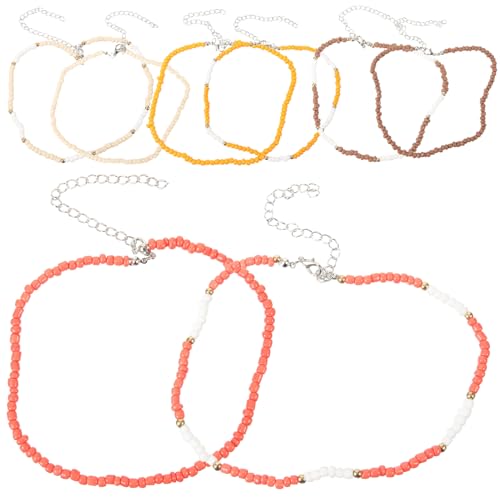 FOMIYES 8 Stück Boho Perlenkette Bunte Halskette mit Anhänger Handgefertigt Farbenfrohe Clavicle Choker Halskette Damen Schmuck Modisch Vielseitig FOMIYES 8 Stück Boho Perlenkette Bunte Halskette mit Anhänger Handgefertigt Farbenfrohe Clavicle Choker Halskette Damen Schmuck Modisch Vielseitig von FOMIYES