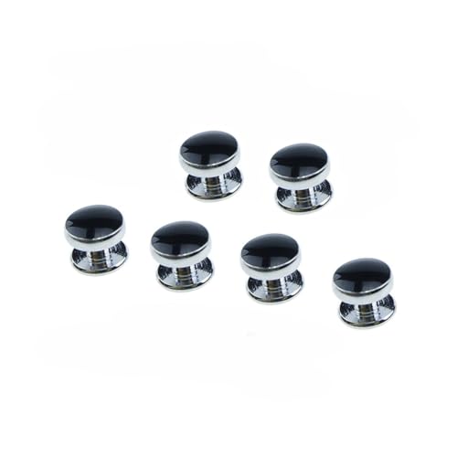 FOMIYES 8 Stück Herren Manschettenknöpfe Set Schwarz mit Teiligem Runden Design für Hemden Klassische Cufflinks und Studs für Hochzeit Business und Festliche Anlässe von FOMIYES