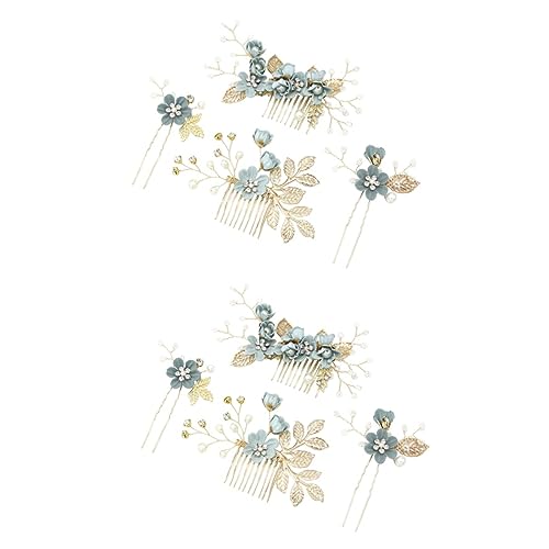 FOMIYES 8 Stk Blau Accessoires Für Hochzeitskleider Haar Grüne Anzüge Seitlicher Kristallkamm Abschlussballkleid Mit Blumenmuster Goldene Accessoires Braut Hochzeitsblumen Jahrgang von FOMIYES