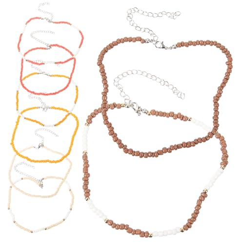 FOMIYES 8 Stück Teiliges Boho Rainbow Halskette Bunten Perlen Handgefertigter Modischer Choker für Frauen Leicht und für FOMIYES 8 Stück Teiliges Boho Rainbow Halskette Bunten Perlen Handgefertigter Modischer Choker für Frauen Leicht und für von FOMIYES