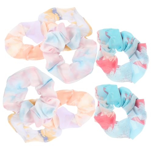 FOMIYES 8 Stück Teiliges Haargummis mit Farbverlauf Weiche Flanell scrunchies Modische Tie dye Ponytail Haarringe für Damen Elastische Langlebige Haarschleifen Vielseitig Zufällige Farbe von FOMIYES