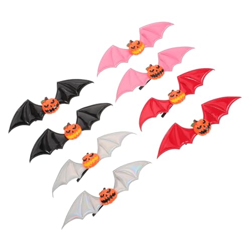 FOMIYES 8 Stück Teiliges Halloween Haarschmuck mit Kürbis und Fledermausflügeln Mehrfarbige Haarspangen in Schwarz Silber Rot und Leichte Gothic Haarclips für Damen und Mädchen für FOMIYES 8 Stück Teiliges Halloween Haarschmuck mit Kürbis und Fledermausflügeln Mehrfarbige Haarspangen in Schwarz Silber Rot und Leichte Gothic Haarclips für Damen und Mädchen für von FOMIYES
