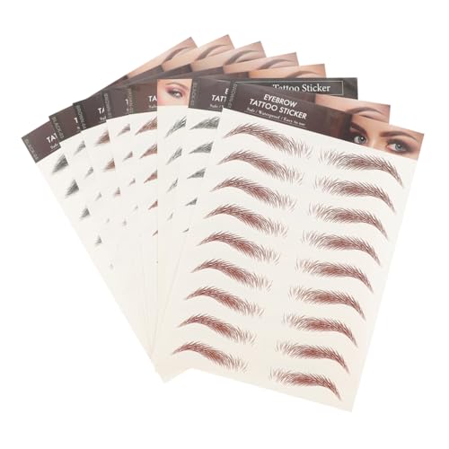 FOMIYES 8 Stück Teiliges Imitation Augenbrauen Sticker Wasserfest Wiederverwendbar Natürliches Makeup für Volle Definierte Brauen Schmerz oder Microblading Geeignet von FOMIYES