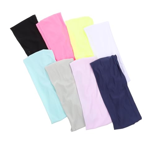 FOMIYES 8 Stück Teiliges Multifunktionales Stirnband Elastisch Schweißableitend Atmungsaktiv Hautfreundlich Rutschfest für Yoga Fitness Laufen und Sport Unisex Sport Haarbänder Damen von FOMIYES