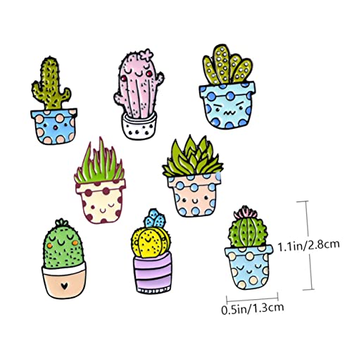 FOMIYES 8stücke Teiliges Cartoon Kaktus Broschen Modische Schmuck-anstecker Aus Legierung Mit Tropföl-design Kreative Accessoires Für Kleidung Taschen Und Hüte von FOMIYES