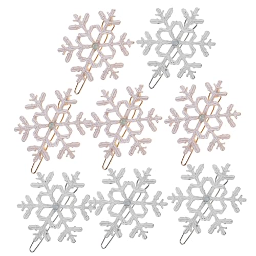 FOMIYES 8 Stück Weihnachtliche Schneeflocken Haarspangen Teiliges Festliche Haarschmuck Clips Gold und Silber Accessoires für Mädchen Geeignet für Alltag Maskerade und Cosplay von FOMIYES