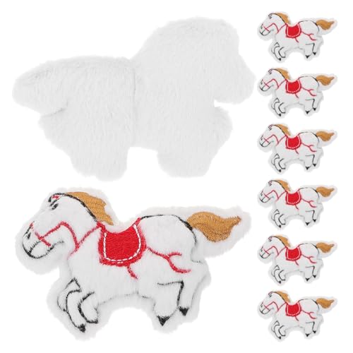 FOMIYES 8 Süße Plüsch Pferde Broschenanhänger DIY Tieranhänger Zubehör Für Taschen Schals Kleidung Dekoration – Broschen Bastelmaterial von FOMIYES