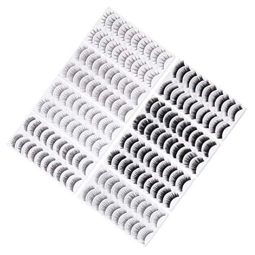 FOMIYES 80 Paare Faux Wimpern Selbstklebende Künstliche Wimpern für Teenager Mädchen Natürlicher Look Einfach Anzuwenden Designs für von FOMIYES