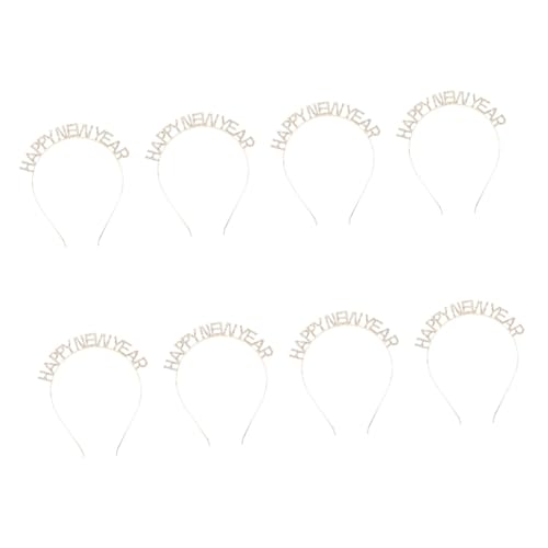 FOMIYES 8St lustiges Haarband Frohes neues Jahr-Stirnband für Frauen und Mädchen Geschenk Tiara tragbares Silvester-Partyzubehör Silvester-Party-Dekoration Strasssteine Hut von FOMIYES