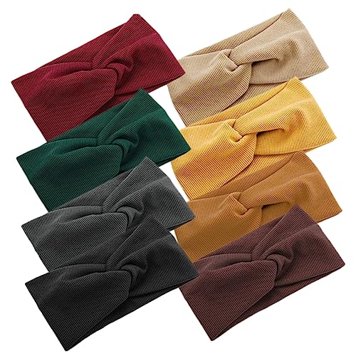 FOMIYES 8 Stück Breite Haarbänder Dehnbare Yoga-wraps Für Frauen Elastische Schweißbänder Für Laufsport Multifunktionale Stirnbänder Für Den Täglichen Gebrauch von FOMIYES
