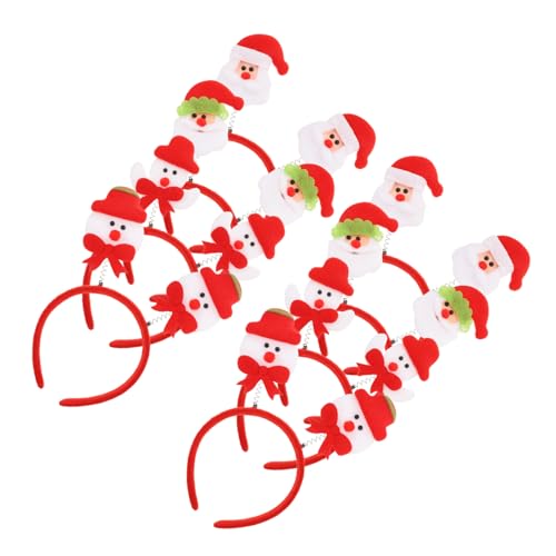 FOMIYES Haarreifen Mit Weihnachtsmann- Und Schneemann- 8 Stück Weihnachts-haarschmuck Für Kinder Modische Kopfbedeckung Für Jungen Und Mädchen von FOMIYES