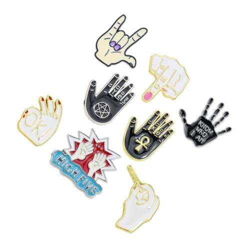 FOMIYES 8Stücke Corsage Broschen Kreative Handflächenbrustnadel für Mode Kleidung Taschen Schals Hüte Langlebig Sicher im Gebrauch für Erwachsene von FOMIYES