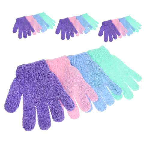 FOMIYES 8paare Duschhandschuh Aus Nylon Für Körperpeeling Doppelseitig Zum Entfernen Abgestorbener Hautzellen Waschhandschuhe Für Beine Brust Und Rücken Badeschrubber Für Männer von FOMIYES