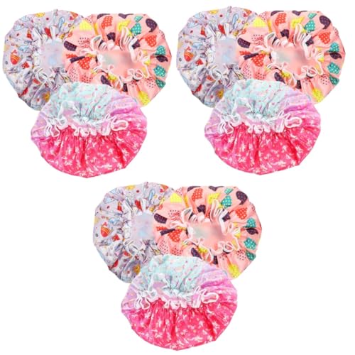 FOMIYES 9 Stk Duschhaube Für Kinder Haarbandanas Duschhut Für Hut Für Kinder Wasserdichte Duschhaube Kompakter Duschhut Duschhauben Haushalt Baby Produkte Für Kinder Sport von FOMIYES