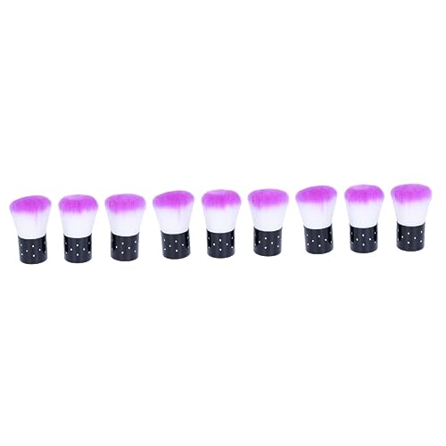 FOMIYES 9 Stk Pinsel Für Nagelkunstwerkzeuge Kabuki-pinsel Für Make-up Für Manikürebürsten Pilzbürstenreiniger Kosmetikpinsel Nailart-entferner-pinsel Sanft Erröten Violett von FOMIYES