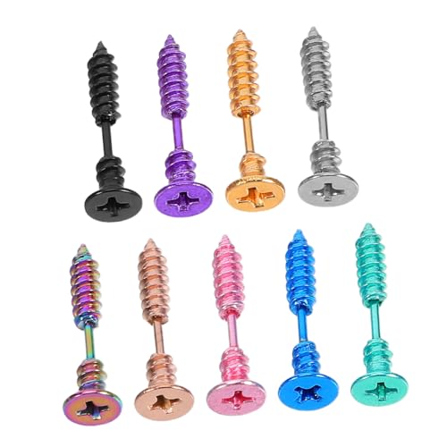 FOMIYES 9 Stück Teiliges Edelstahl Ohrstecker Schraubverschluss Spiraldesign Hypoallergen Damen Herren Leicht und Sicher für Party Alltag Modische Schrauben ohrringe FOMIYES 9 Stück Teiliges Edelstahl Ohrstecker Schraubverschluss Spiraldesign Hypoallergen Damen Herren Leicht und Sicher für Party Alltag Modische Schrauben ohrringe von FOMIYES
