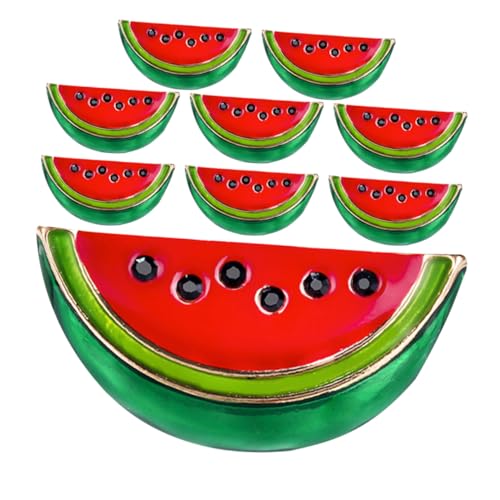 FOMIYES 9 Stück Teiliges Wassermelonen Emaille Pin Langlebige Anstecknadeln für Rucksäcke und Hüte Vielseitiges Sommer Accessoire für Luau Partys und Modische Outfits für Frauen und Teens von FOMIYES
