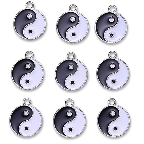 FOMIYES 9 Stück Teiliges Yin Tai Chi Charms für Diy Schmuckherstellung Anhänger für Armbänder Bastelprojekte Langlebig Sicher Kreative Designs mit Feinen Details von FOMIYES