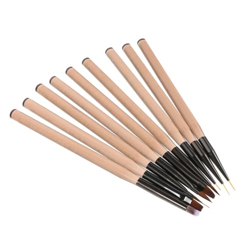 FOMIYES 9-teiliges Nailart-stiftset Im Japanischen Stil Teefarben-malpinsel für Nailart Nägel Maniküre-set für Frauen von FOMIYES