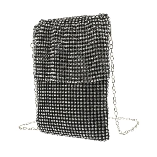 FOMIYES Abendtasche Damen Handytasche mit Funkelnden Strasssteinen Vielseitige Clutch für Party und Alltag Leichte und Sichere Handtasche für Urlaub und Shopping Stilvolle Kleine von FOMIYES