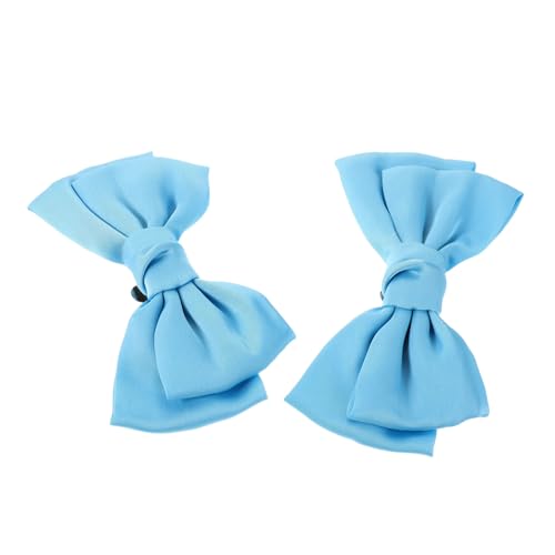 FOMIYES Abnehmbare Satin Schleifen Schuhclips Damen Schuhschmuck Vielseitig Verwendbar für Hochzeit Party Blau von FOMIYES