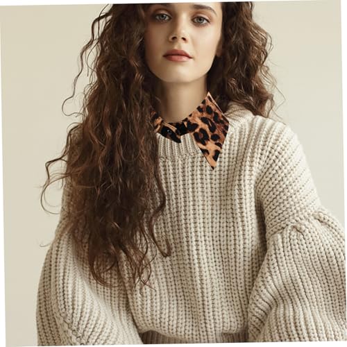 FOMIYES Falscher Kragen Mit Leopardenmuster Abnehmbarer Damen-hemdkragen Vielseitiges Modeaccessoire Klassischer Kragen Für Jeden Anlass Leicht Und Komfortabel von FOMIYES