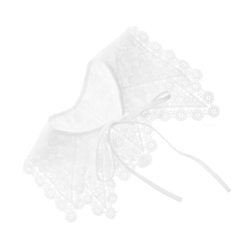 FOMIYES Abnehmbarer Fake Spitzenkragen Damen Dekorativer Chinesischer Element Schal Vielseitiger Hanfu Fake Blusenkragen Weißer Abnehmbarer Kunstkragen für Festliche Anlässe und von FOMIYES