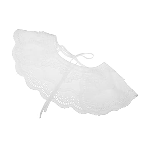 FOMIYES Falscher Spitzenkragen Für Damen Halsmanschette Mit Ärmel Abnehmbar Und Verstellbar Leicht Zu Reinigen Für Sommerkleid Und Frühlingsbluse von FOMIYES