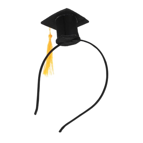 FOMIYES Abschlussfeier Kopfband Mit Quaste Stilvolles Doktorhut Haaraccessoire Für Graduierungsfeiern Cosplay Und Themenveranstaltungen Langlebiges Und Fade-resistentes Material Goldene von FOMIYES