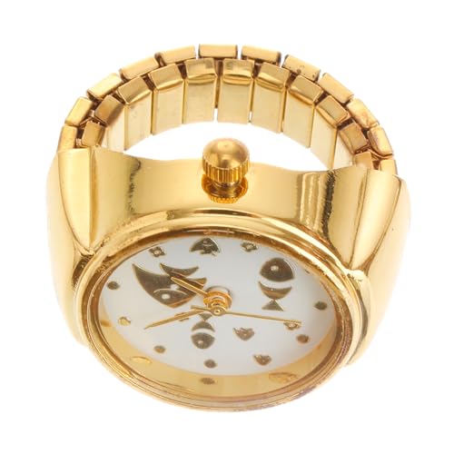 FOMIYES Alloy Finger Ring Watch mit Katzenmuster Modisches Schmuckstück Langlebig Komfortabel Dekorative Fingeruhr für Damen Geschenkidee für Alltag und Besondere Anlässe von FOMIYES